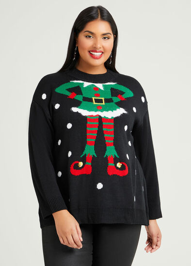 Plus Size Christmas Elf Jumper