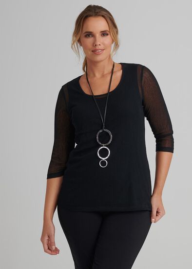 Plus Size Mesh Day To Day Top