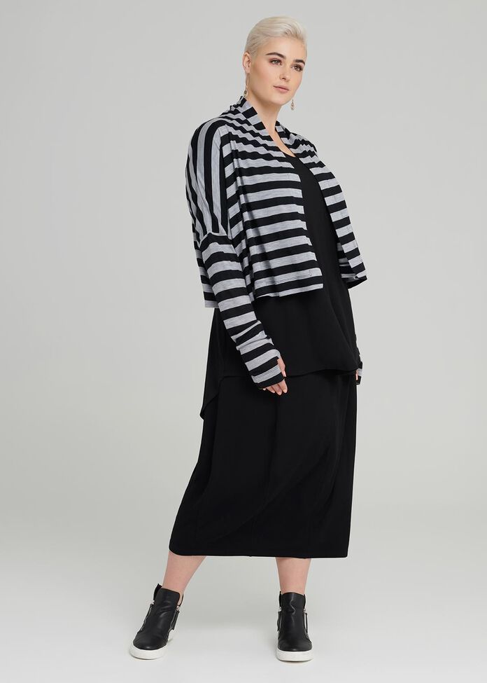 Cocoon Wool Stripe Cardi, , hi-res