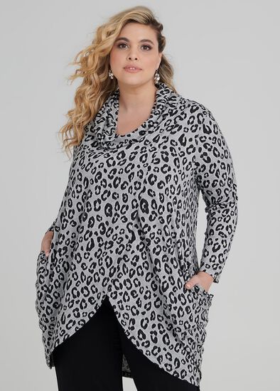 Plus Size Animalistic Top