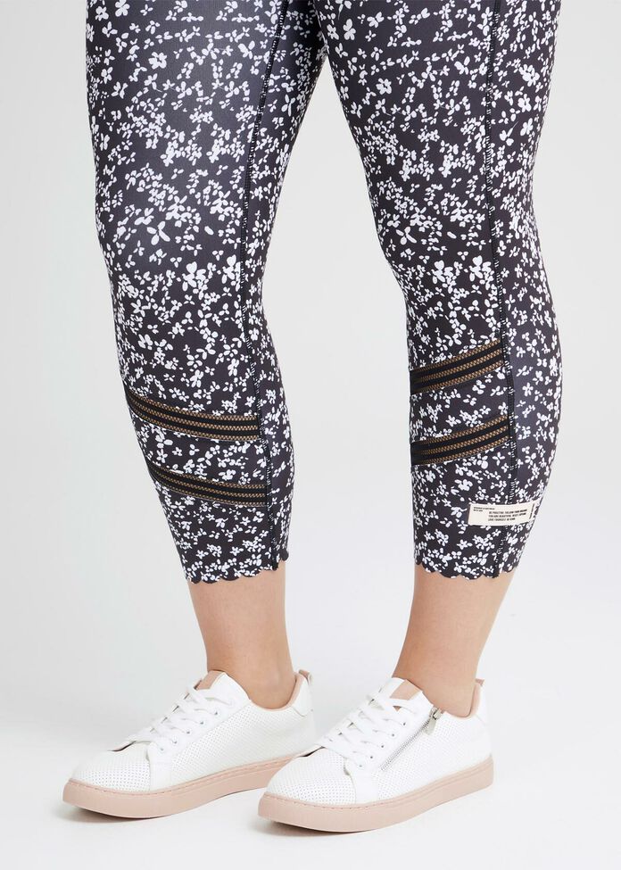 Ditsy Crop Active Legging, , hi-res