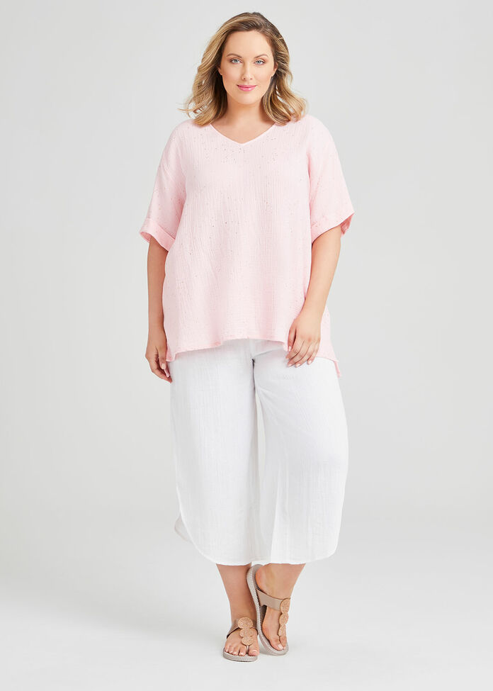 Cotton Overlay Pant, , hi-res