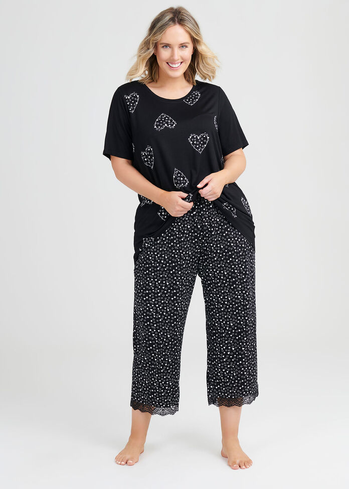 Bamboo Mini Hearts Pj Pant, , hi-res