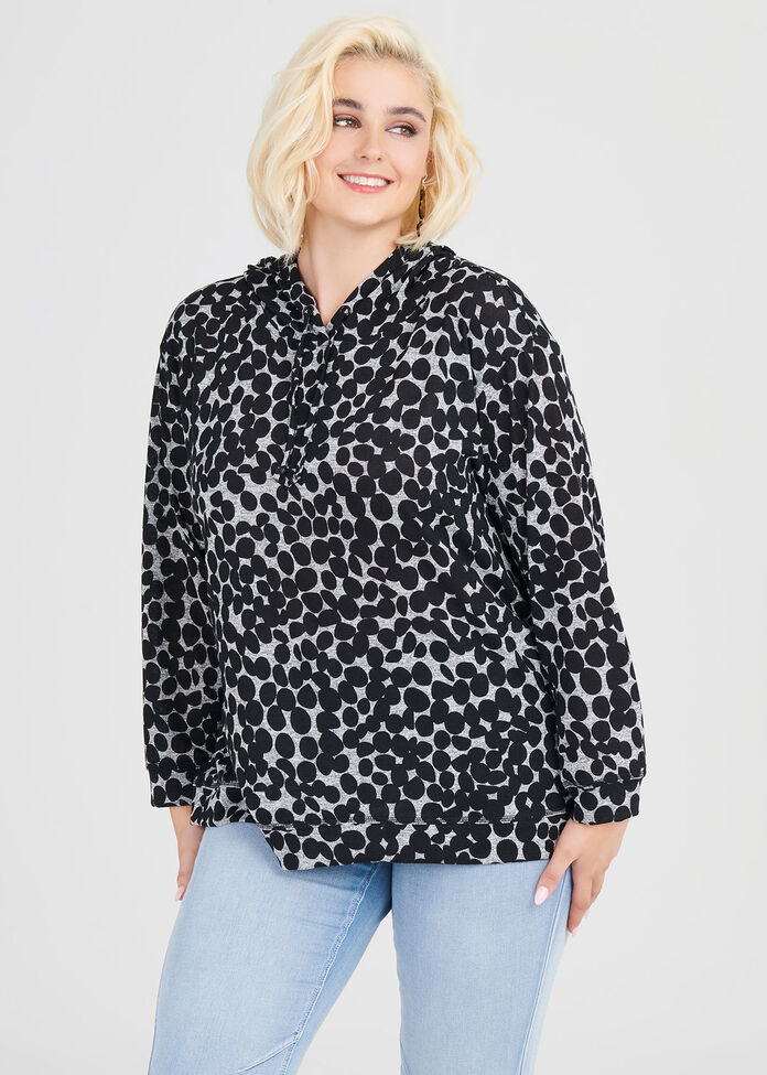 Cosy Spot Hoodie Top, , hi-res