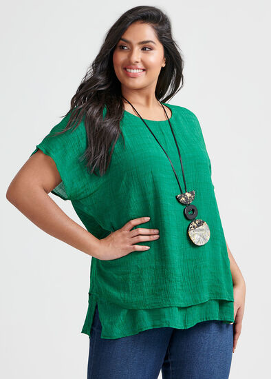 Plus Size Lea Textured Top