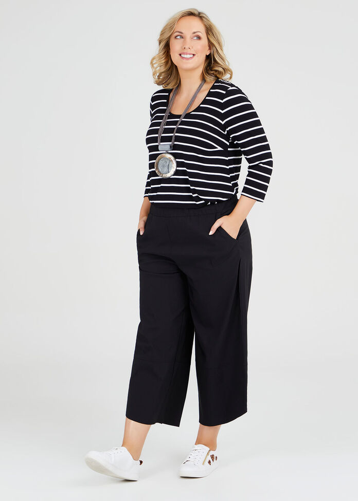 Tencel Trapeze Wide Leg Pant, , hi-res