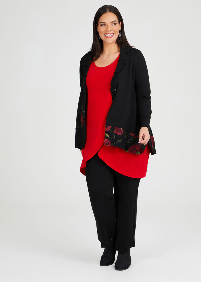 Ponte Poppy Red Cardigan, , hi-res