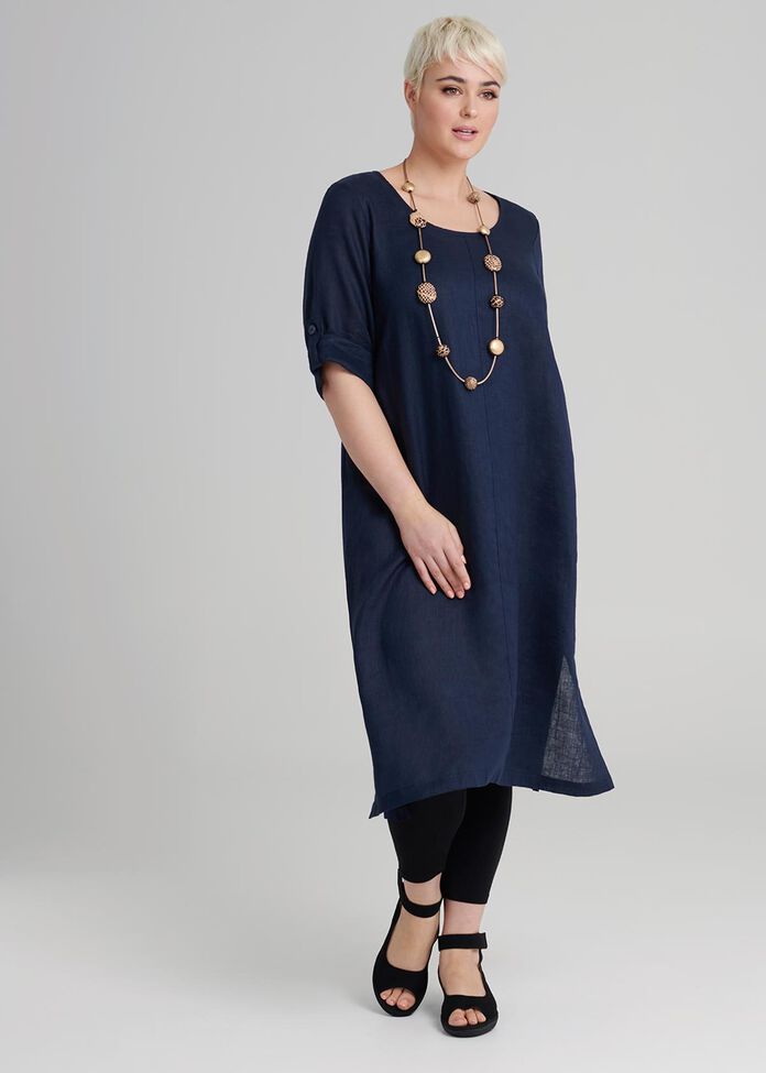 Montagu Linen Dress, , hi-res