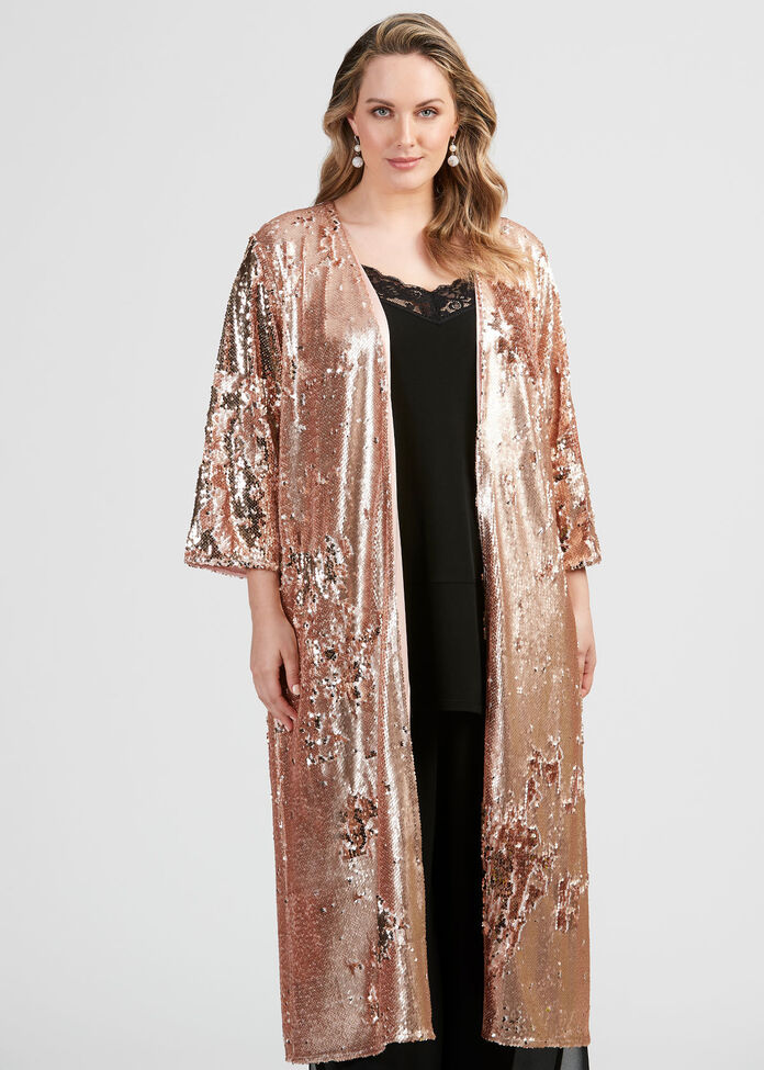 Look At Me Sequin Duster, , hi-res