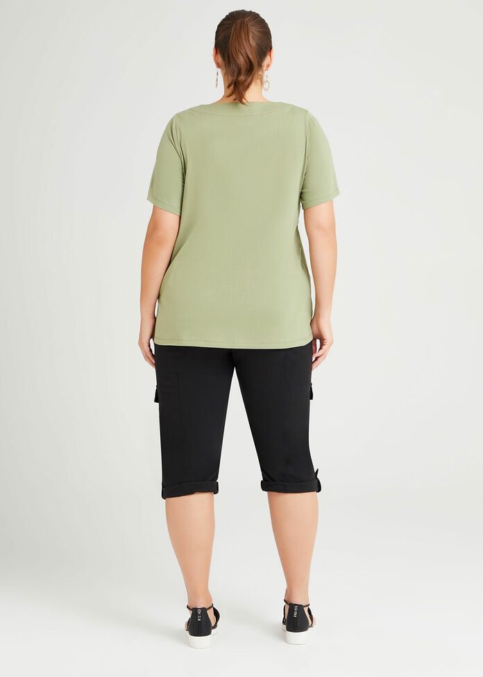 Organic Notch V-neck T-shirt, , hi-res