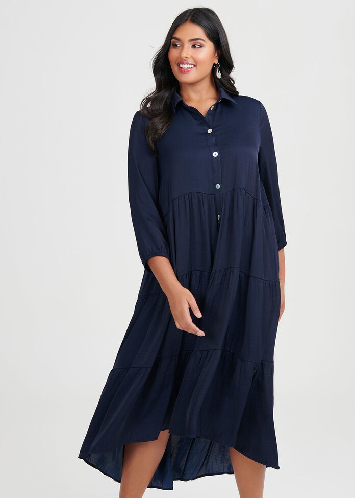 Luxe Bohemian Shirt Dress, , hi-res