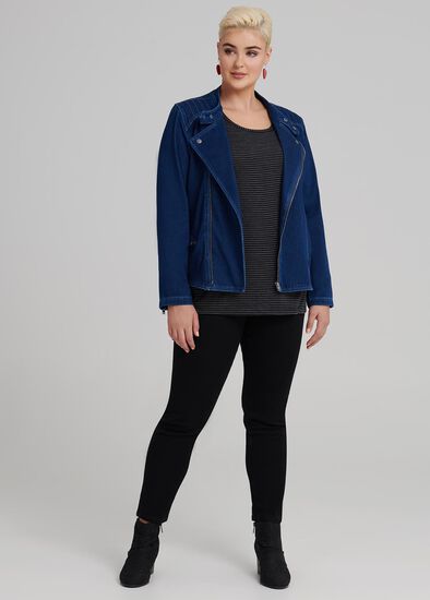 Plus Size Biker Luxe Jacket