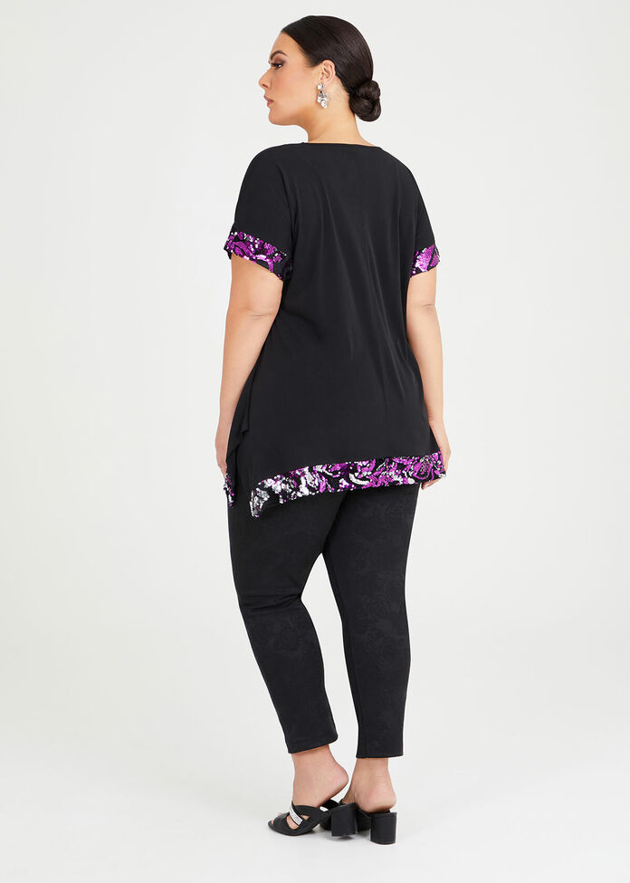 Purple Amethyst Sequin Top, , hi-res