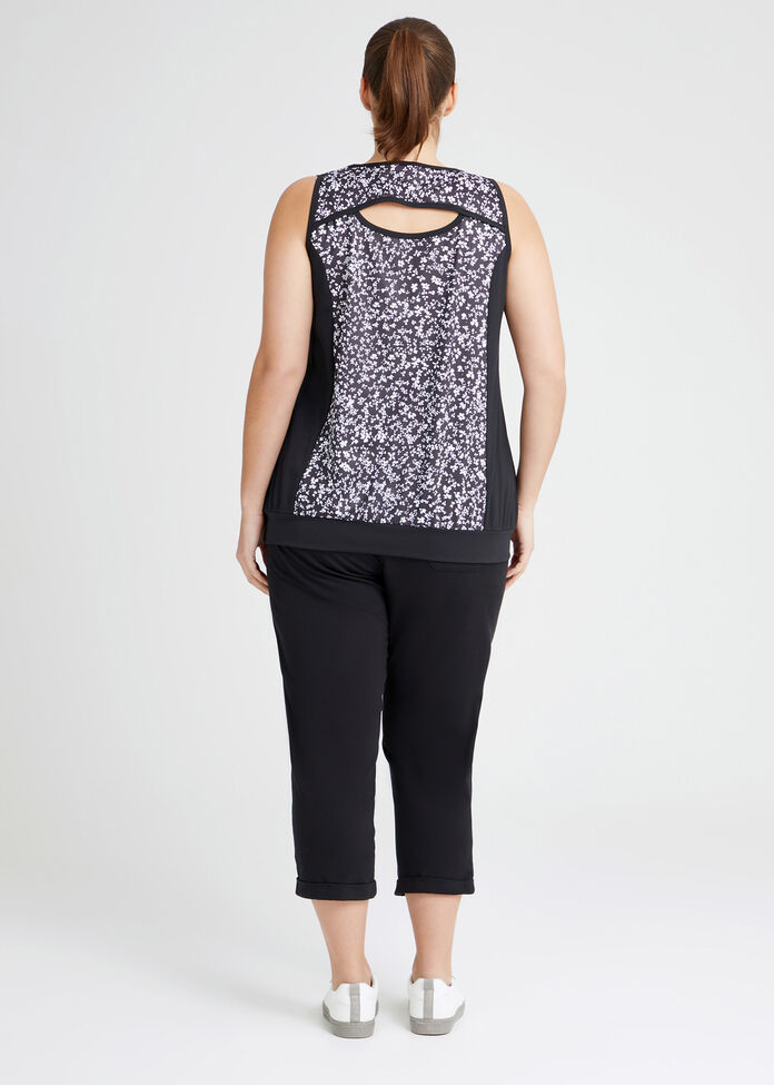 Ditsy Blouson Active Top, , hi-res