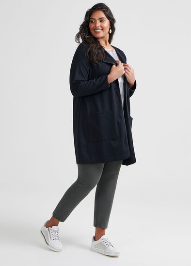 Plus Size Asymetrical Ponti Jacket