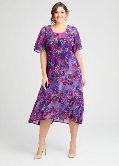 Plus Size Royal Ascot Floral Maxi Dress