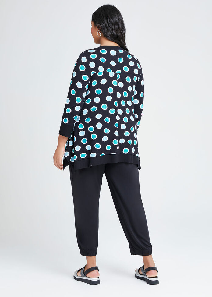 Bamboo Circles Vneck Tunic, , hi-res