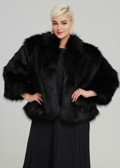 Plus Size Iconic Faux Fur Jacket