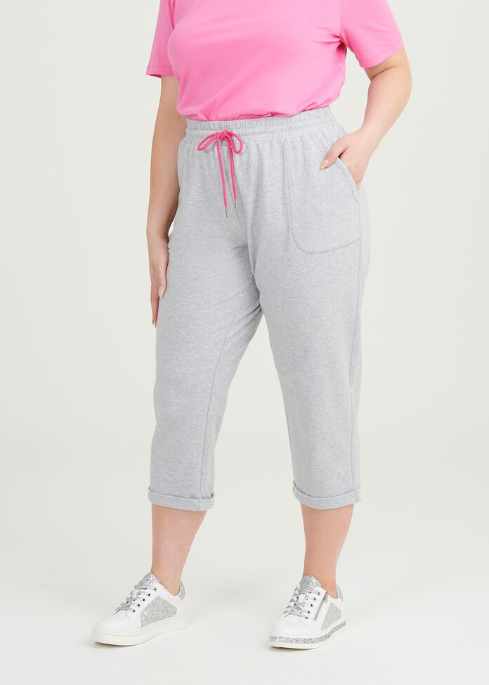 Cotton Cropped Jogger, , hi-res