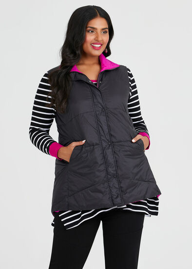 Plus Size Reversible Escape Puffa Vest