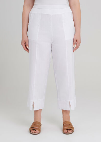 Plus Size Linen Oasis Crop Pant