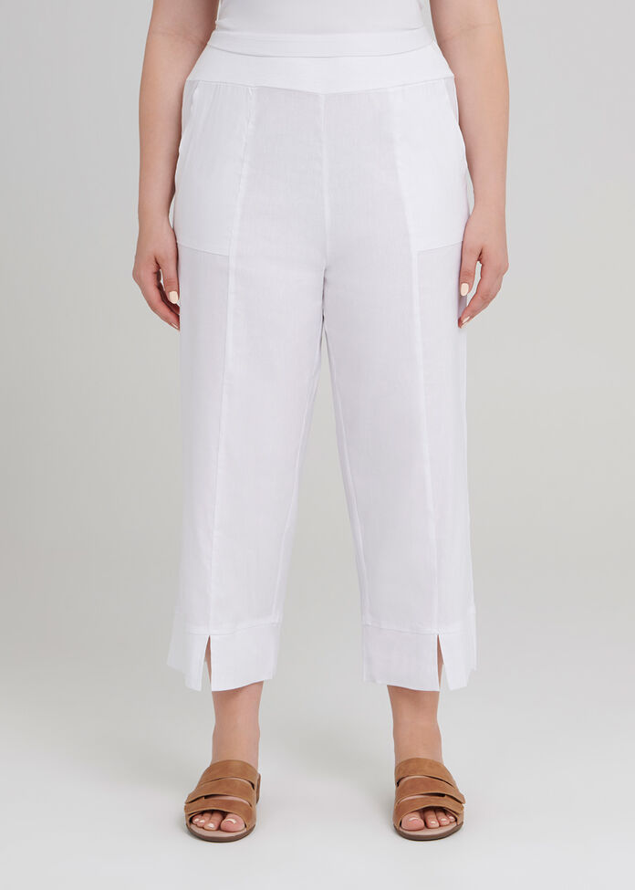 Linen Oasis Crop Pant, , hi-res