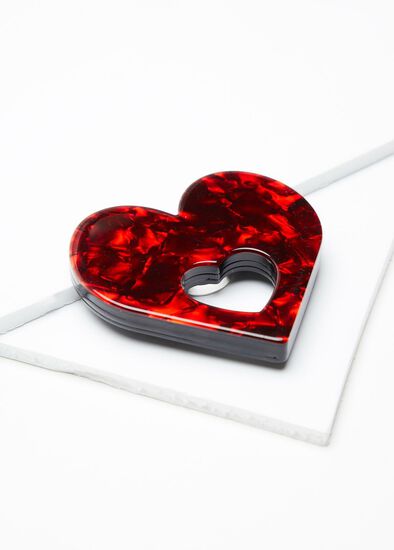 Heart Glasses Brooch