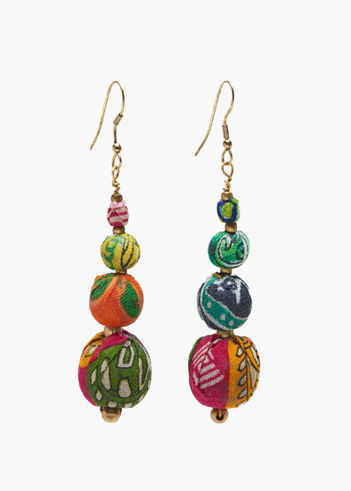 Kantha Drop Earrings