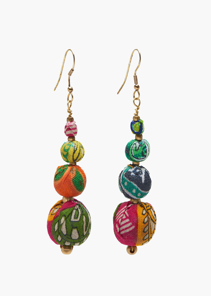 Kantha Drop Earrings, , hi-res