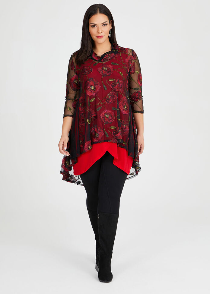 Poppy Red Tunic, , hi-res