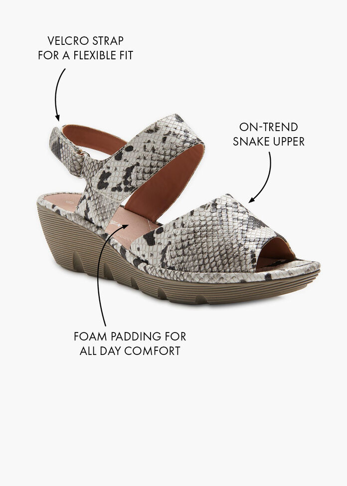 Madison Snake Print Wedge, , hi-res