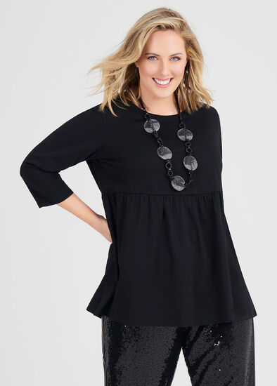 Plus Size Organic Tiered Top