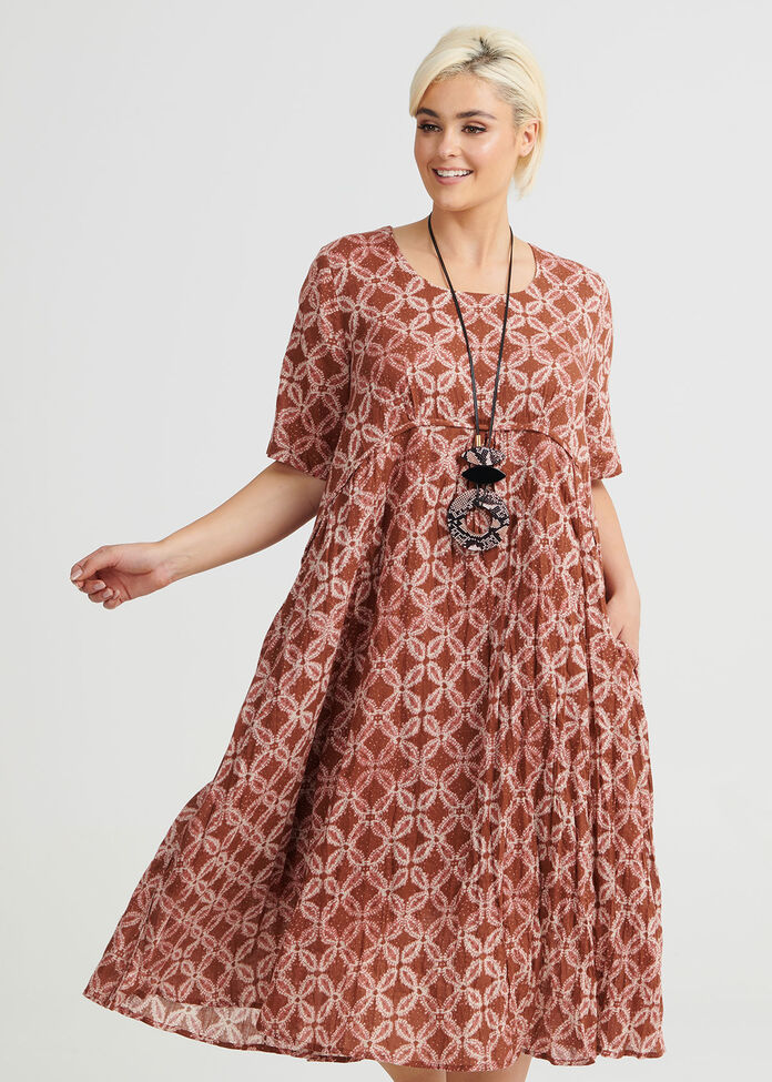 Batik Cotton Dress, , hi-res