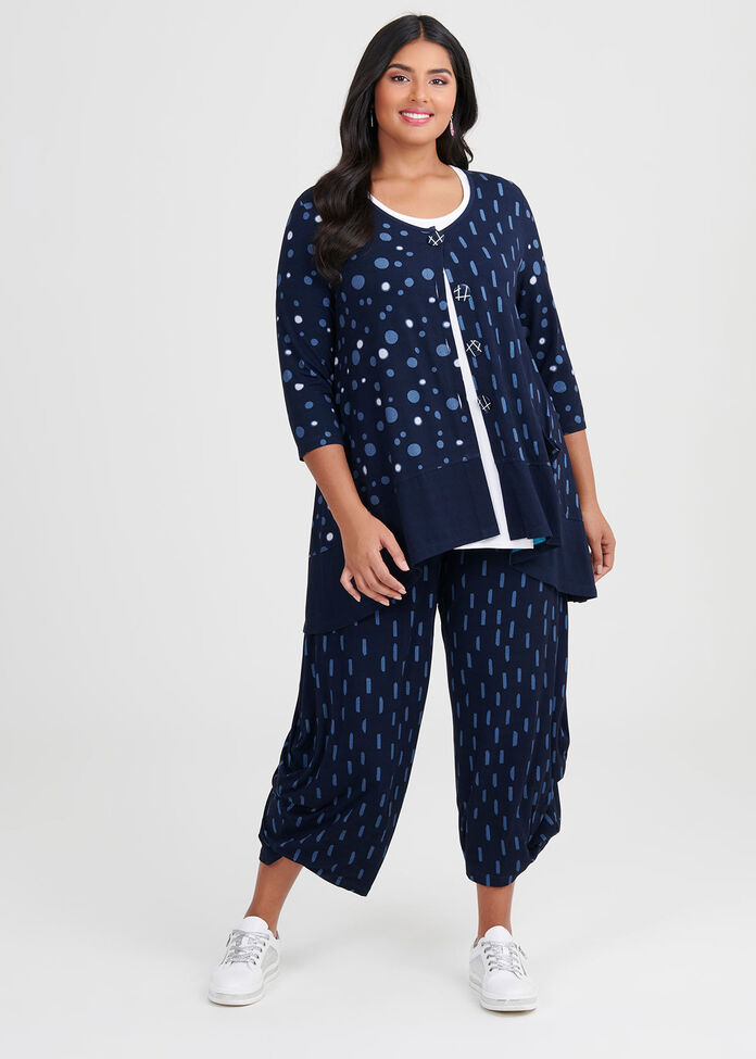 Bamboo Dash & Dot Cardigan, , hi-res