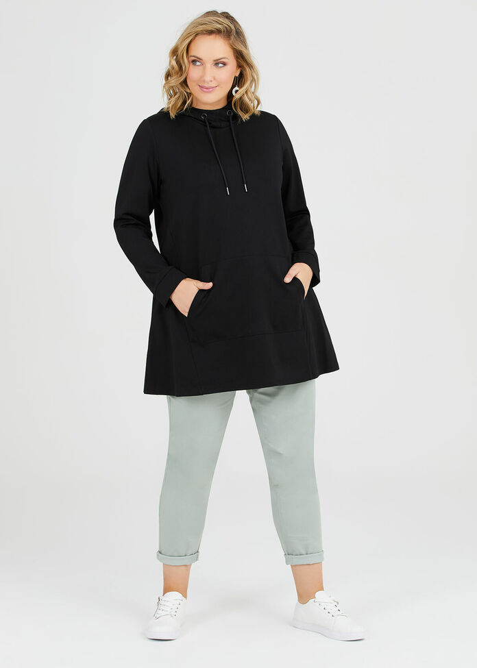 Bamboo Ponte Hooded Tunic, , hi-res