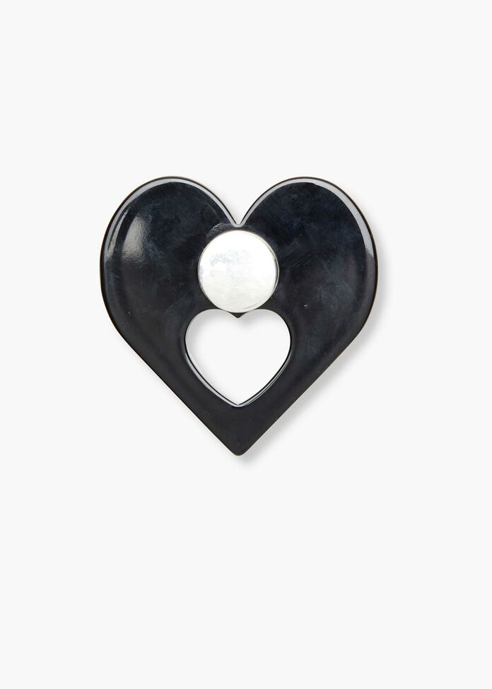 Heart Glasses Brooch, , hi-res