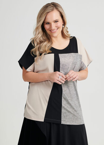 Plus Size Alice Spliced Shell Top