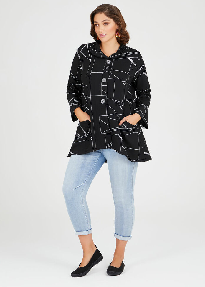 Geo Jacquard Jacket, , hi-res