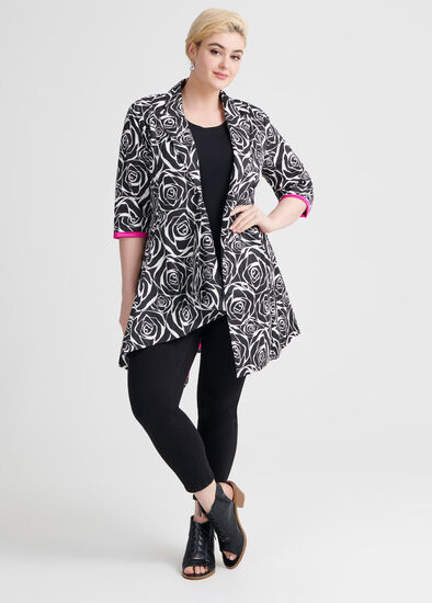 Plus Size Field Of Roses Jacket