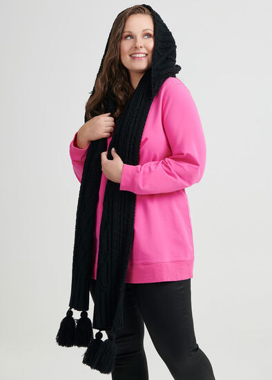 Tassel Hooded Scarf