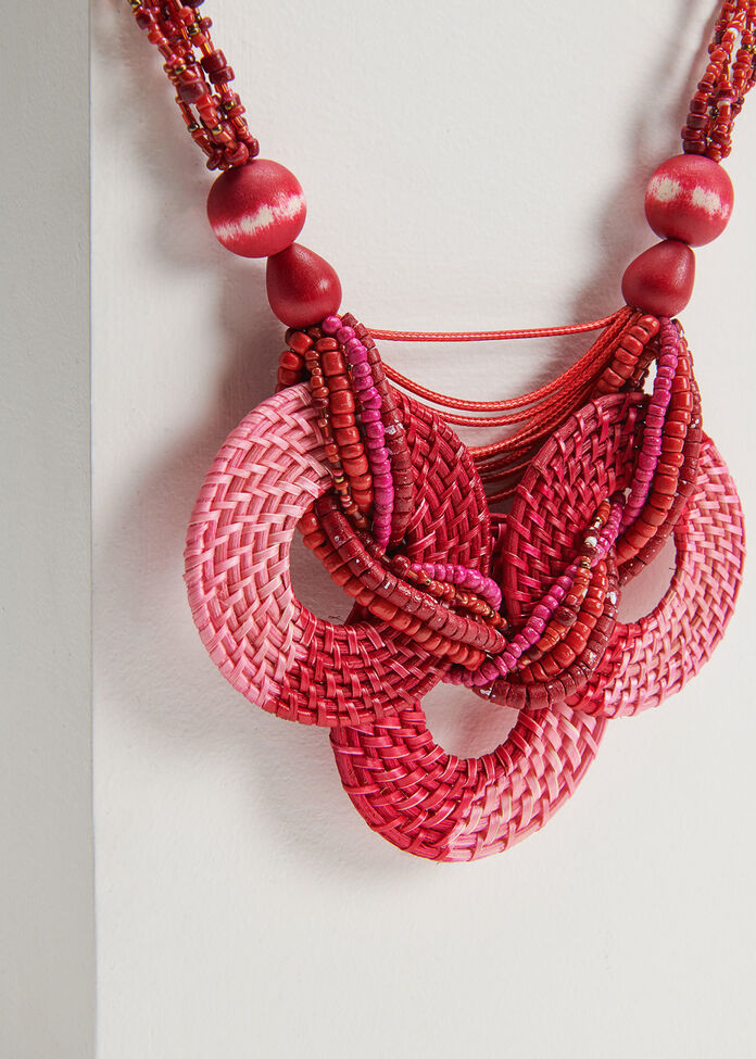 Raffia Rings Necklace, , hi-res