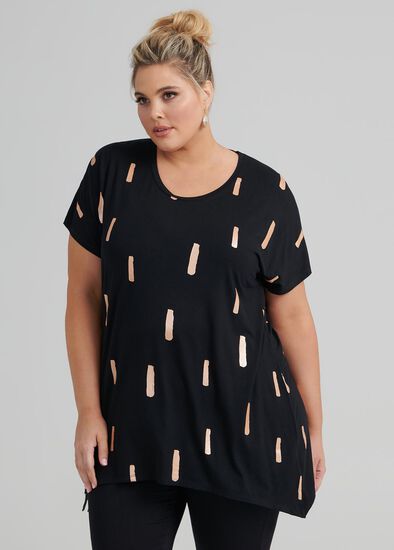 Plus Size Bamboo Foil Top