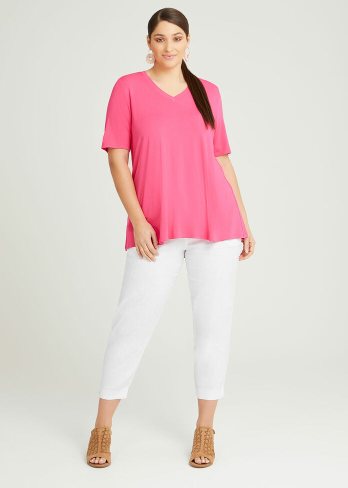 Bamboo Habitual Vneck Top, , hi-res