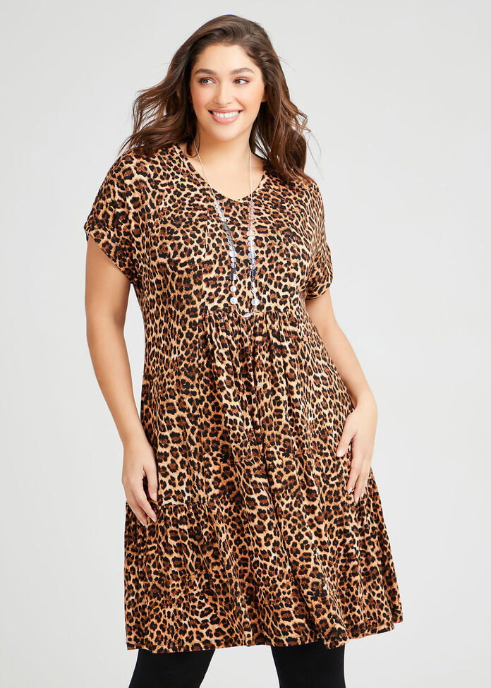 Bamboo Animal Frill Dress, , hi-res