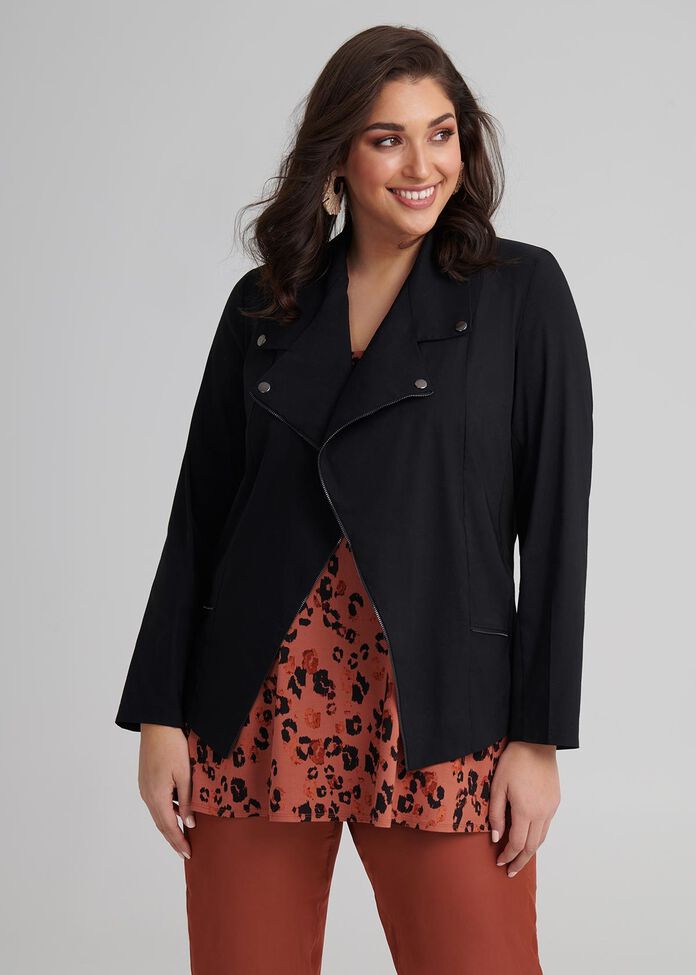 Tencel Trapeze Jacket, , hi-res