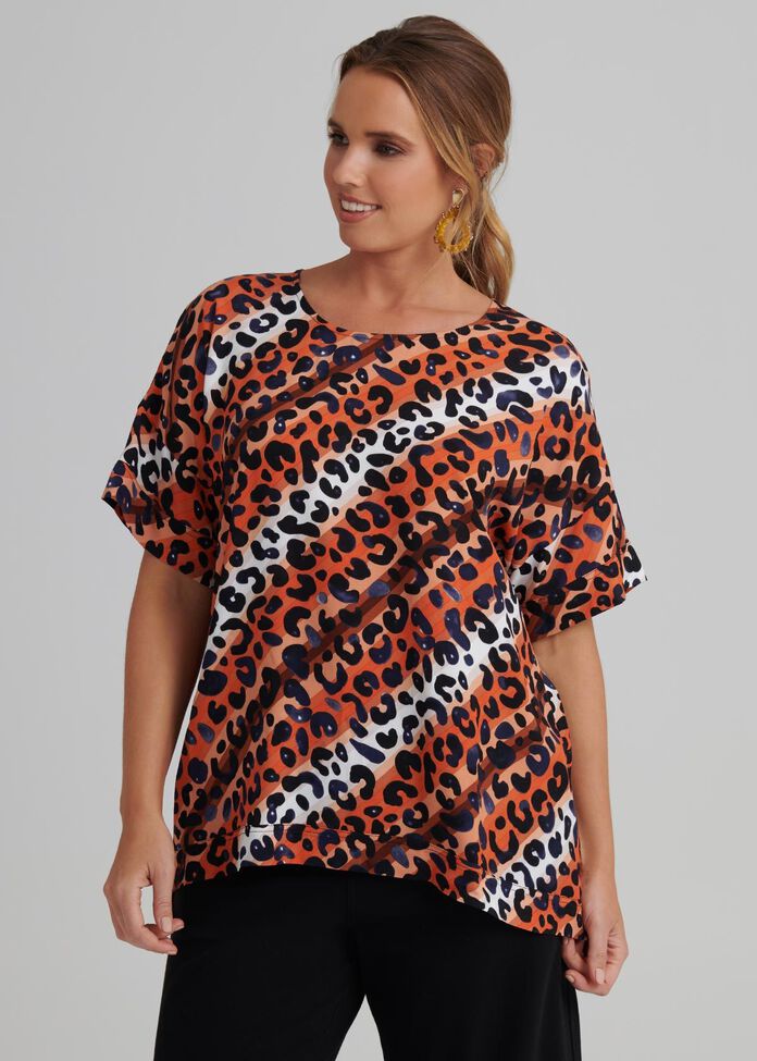 Painted Leopard Top, , hi-res