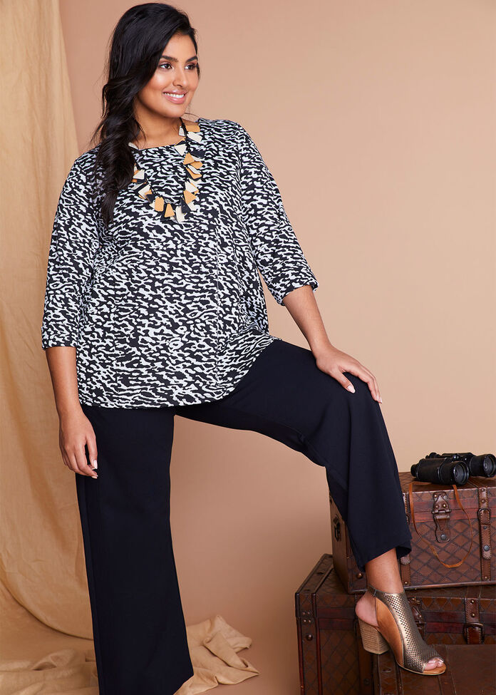 Animal Jacquard Top, , hi-res