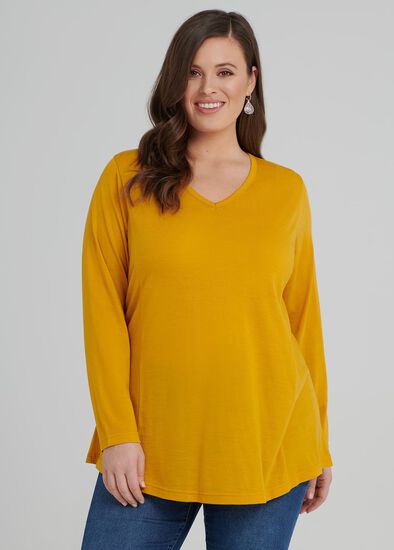 Plus Size Weekend Vneck Swing Top