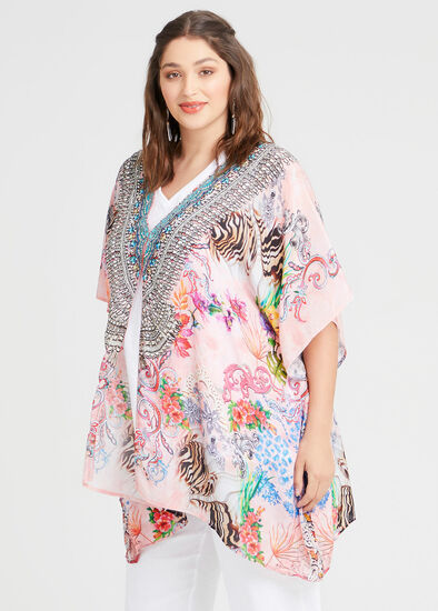 Plus Size Natural Jo Pastel Power Kimono