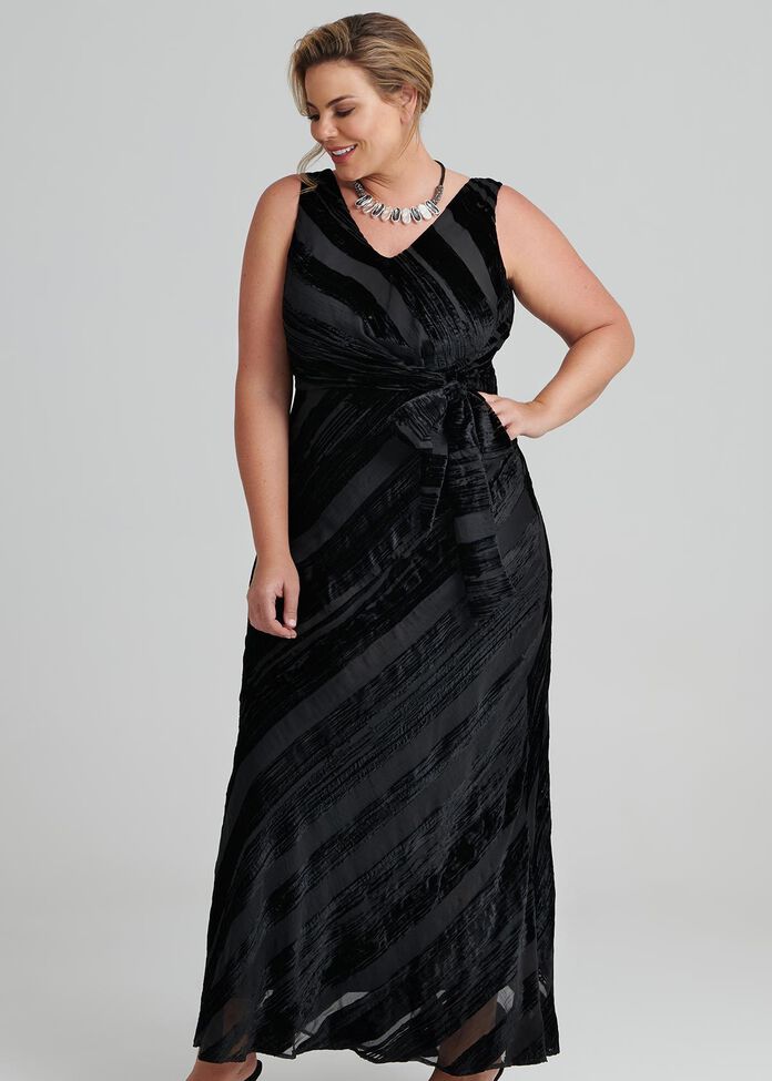 Glamour Velvet Maxi Dress, , hi-res